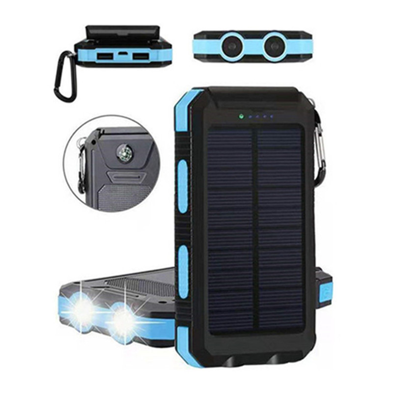 Waterproof Compass Solar Power Bank 20000mAh Outdoor Battery Power Bank